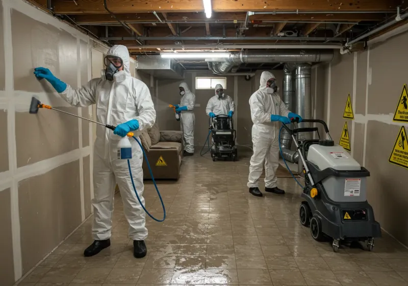 Basement Moisture Removal and Structural Drying process in Moravian Falls, NC